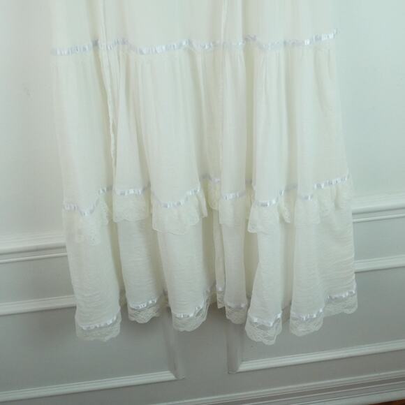 Unif Bobbin Dress Size XL Tiered Cottagecore Fairy Dollette Milkmaid Dainty Midi - Picture 6 of 14